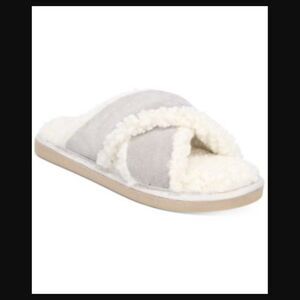 ‎Alfani Tornado Grey Cross Slippers Size M